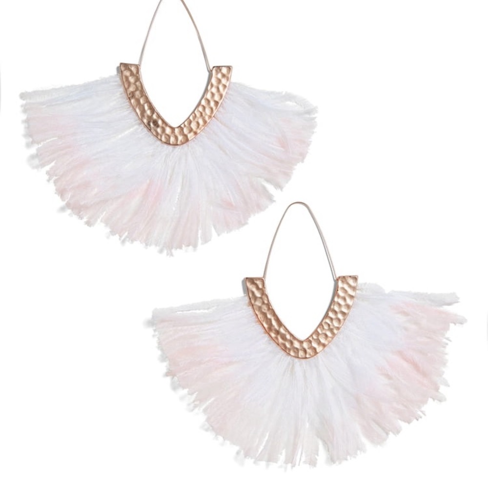 Feather Fringe Earrings